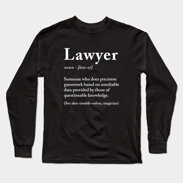 Lawyer definition Long Sleeve T-Shirt by produdesign